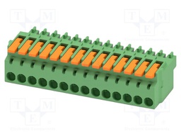 PCB connector, nominal cross section: 1.5 mm2, color: green,