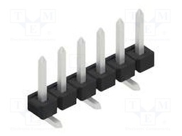 Connector: pin strips; pin header; male; PIN: 6; 2.54mm; SMT; 1x6