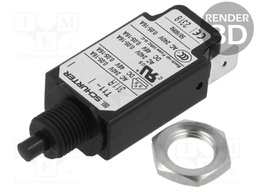 Circuit breaker; Urated: 240VAC; 48VDC; 14A; SPST; Poles: 1; screw