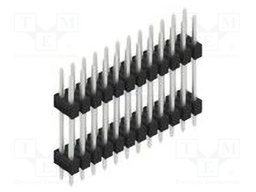 Connector: pin strips; pin header; male; PIN: 24; 2.54mm; THT; 2x12