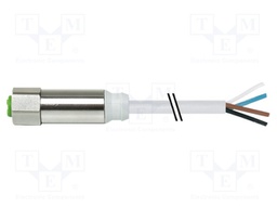 Connection lead; M12; PIN: 4; straight; 7.5m; plug; 32VAC; -40÷85°C