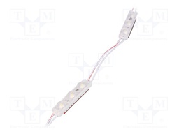 LED; white cold; 6500K; 155lm; 170°; No.of diodes: 3; 12V; 160lm/W