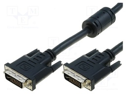 Cable; dual link; DVI-I (24+5) plug,both sides; 1.8m; black