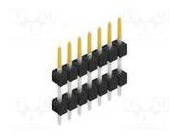 Connector: pin strips; pin header; male; PIN: 7; 2.54mm; THT; 1x7