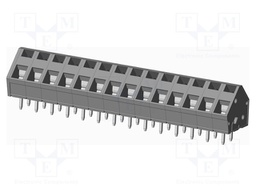 Connector: PCB terminal block; terminal; angled 45°; on PCBs