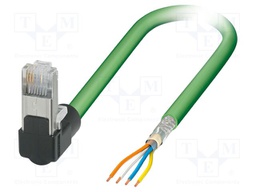 Patch cord; SF/UTP; Cat 5; cables,RJ45 up angled plug; stranded