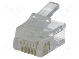 Plug; RJ12; PIN: 6; Contacts: phosphor bronze; gold-plated; UL94V-2