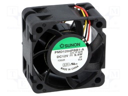 Fan: DC; axial; 12VDC; 40x40x24mm; 39.92m3/h; 55dBA; ball bearing