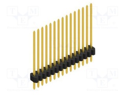 Connector: pin strips; pin header; male; PIN: 15; 1.27mm; THT; 1x15