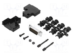 D-Sub; PIN: 15; plug; male; stamped and formed contacts; soldering