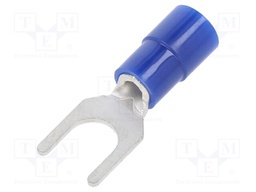 Tip: fork; M5; Ø: 5.3mm; 1.04÷2.63mm2; crimped; for cable; insulated