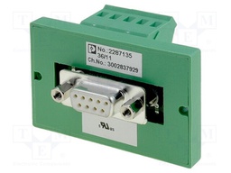 D-Sub; PIN: 9; socket; female; with flange; screw terminal