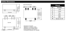 Converter: DC/DC; Uin: 16.5÷42V; 15VDC; Iout: 1A; SMD; 1.7g; 580kHz