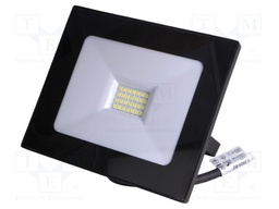 Lamp: LED flood light; 6500(typ)K; IP65; Body: black; 20W; 230VAC