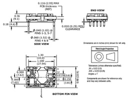Isolated Board Mount DC/DC Converter, ITE, 1 Output, 50 W, 5 V, 10 A