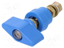 Laboratory clamp; blue; 1kVDC; 100A; Contacts: brass; 81mm