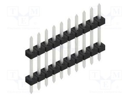 Connector: pin strips; pin header; male; PIN: 10; 2mm; THT; 1x10