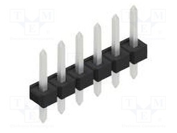 Connector: pin strips; pin header; male; PIN: 6; 2.54mm; THT; 1x6