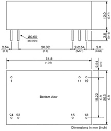 Converter: DC/DC; 3W; Uin: 40÷160V; Uout: 15VDC; Uout2: -15VDC; 15.4g