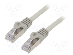 Patch cord; S/FTP; 6a; solid; Cu; LSZH; grey; Len: 2m; 27AWG