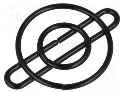 Guard; 25x25mm; Mat: metal; Mounting: screw; Colour: black