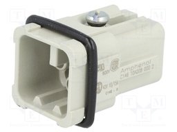Connector: HDC; male; C146,heavy|mate D; PIN: 8; size A3; 16A; 42V