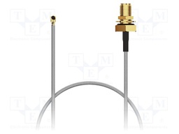 Cable; IPEX MHF,RP-SMA female; angled,straight; -40÷85°C; 0÷8GHz