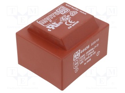 Transformer: encapsulated; 22VA; 230VAC; 18V; 1222mA; Mounting: PCB