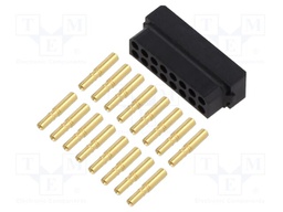 Rectangular Connector, Dual in Line, Datamate L-Tek M80 Series, 16 Contacts, Receptacle, 2 mm