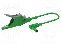 Test lead; 36A; angular banana plug 4mm,aligator clip; Len: 1.5m