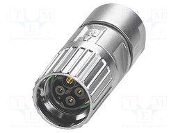 Connector: M17; plug; M17 PRO; PIN: 4; IP67; 3+PE; crimped; straight