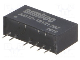 Converter: DC/DC; 1W; Uin: 10.8÷13.2V; Uout: 12VDC; Uout2: -12VDC