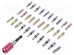 Screwdriver bits; Pcs: 32; Package: bag; 25mm