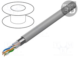 Wire; F/UTP,HELUKAT® 200; stranded; Cu; 4x2x26AWG; PVC; grey; 5.4mm
