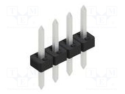 Connector: pin strips; pin header; male; PIN: 4; 2mm; THT; 1x4; 100V