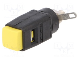 Laboratory clamp; yellow; 60VDC; 16A; Contacts: nickel; -25÷90°C