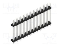 Connector: pin strips; pin header; male; PIN: 54; 2.54mm; THT; 2x27