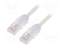 Patch cord; TX6A-28™,U/UTP; 6a; solid; Cu; LSZH; white; Len: 2m