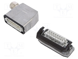 Connector: HDC; Type: with cable gland; Pitch: 66x16mm; 250V; 16A