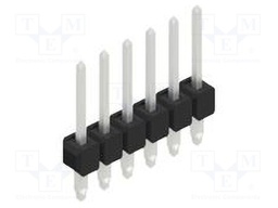 Connector: pin strips; pin header; male; PIN: 6; 2.54mm; THT; 1x6