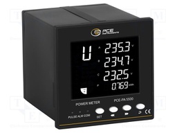 Meter: network parameters; on panel; digital,mounting; LCD 3,4"