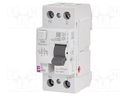 RCD breaker; Inom: 40A; Ires: 100mA; Poles: 2; 230V,240V; IP20; EFI