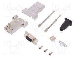 D-Sub; PIN: 9; plug; female; shielded,stamped and formed contacts