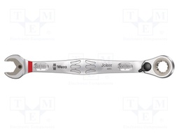 Wrench; inch,combination spanner,with ratchet; steel; 159mm