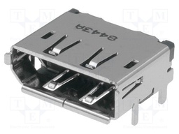 Connector: Display Port; socket; PIN: 20; angled 90°; SMT