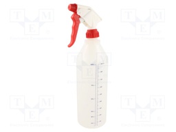 Trigger sprayer; to acids; plastic; 1l; Seal: FPM