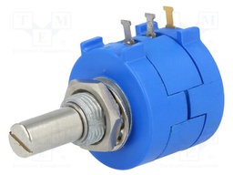 Potentiometer: shaft; multiturn; 20kΩ; 2W; ±5%; 6.35mm; linear; IP40