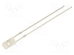 LED; blue; 3mm; 330÷500mcd; 140°; Front: convex; 2.8÷3.1VDC