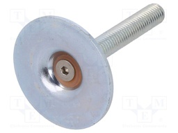 Foot of pin; Base dia: 40mm; M8; steel; Plunger length: 50mm