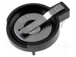 Socket; Mounting: THT,horizontal; Batt.no: 1; Ø: 20mm; 5.9mm